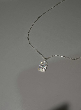 精工版MINI镶钻锁925轻奢项链