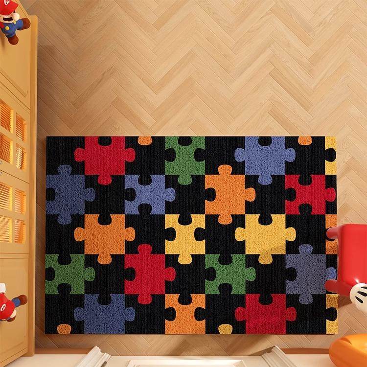 ins风入户门垫进门门外防滑耐脏丝圈家用裁剪网红脚垫子地毯地垫,淘宝优惠券,粉丝福利购,淘宝优惠卷