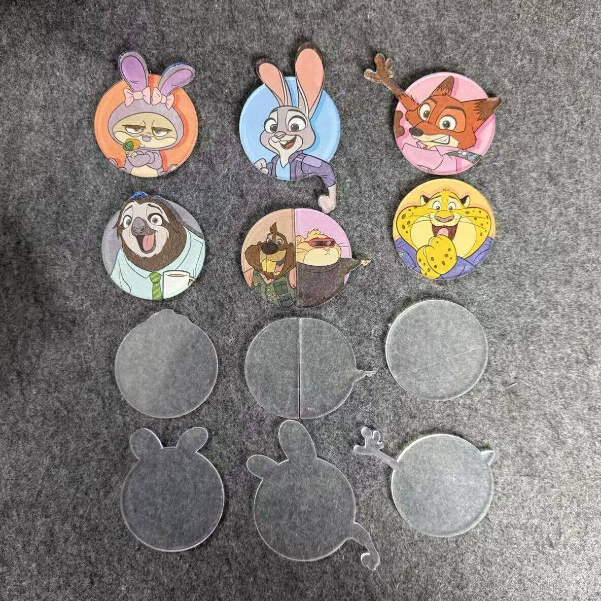 瑞幸联名疯狂动物城2奶茶袋改造冰箱贴DIY磁吸亚克力材料包定制 - 图1