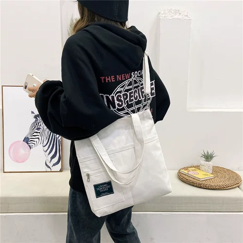 Шоппер, брендовая сумка на одно плечо, ранец, универсальная сумка через плечо, льняная сумка, коллекция 2021, в корейском стиле