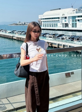 25FW爱心镂空短袖辣妹上衣女
