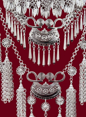 苗族大项圈小众独特多层流苏项链