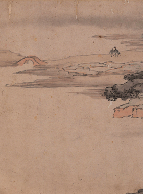 明仇英(传)桃花源图卷书法名家字画微喷山水画客厅仿古名画装饰画