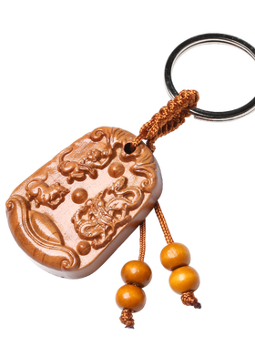 马羊猴鸡狗属鼠三合六合桃木雕刻