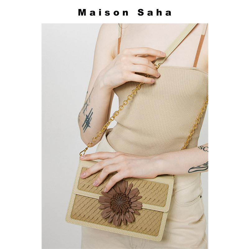 [礼物]Maison Saha枫丹白露小众设计复古手工手提女小方包度假,淘宝优惠券,粉丝福利购,淘宝优惠卷