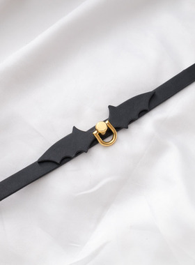 天使的翅膀项圈真皮真皮项圈