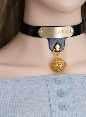 男女调节脖戴k9铃铛饰品纯银