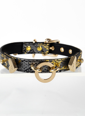 手工皮具K9定制刻字女士项圈