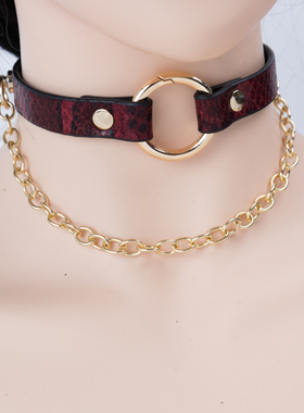 女士K9金属铭牌定制刻字项圈