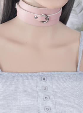 项圈定制刻字女m牵引绳链子手工皮具K9