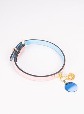 项圈定制刻字女m牵引链子手工皮具K9可调节圆形小狗链