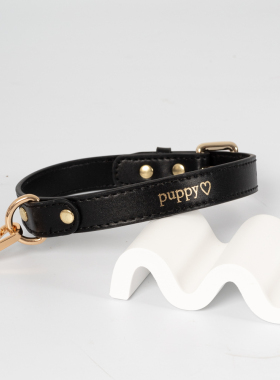 真皮项圈男女可调节定制刻字简约