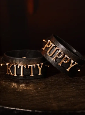 项圈DIY字母工具牛皮颈圈女定制刻字女m链子K9