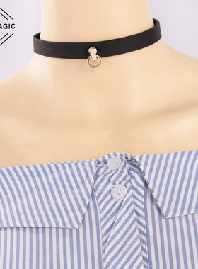 choker棕色项圈定制刻字