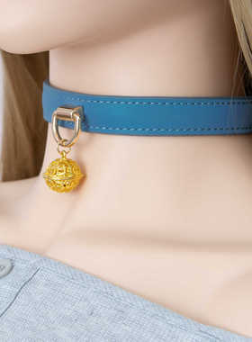 月光白鳄鱼纹轻奢刻字锁骨链真皮