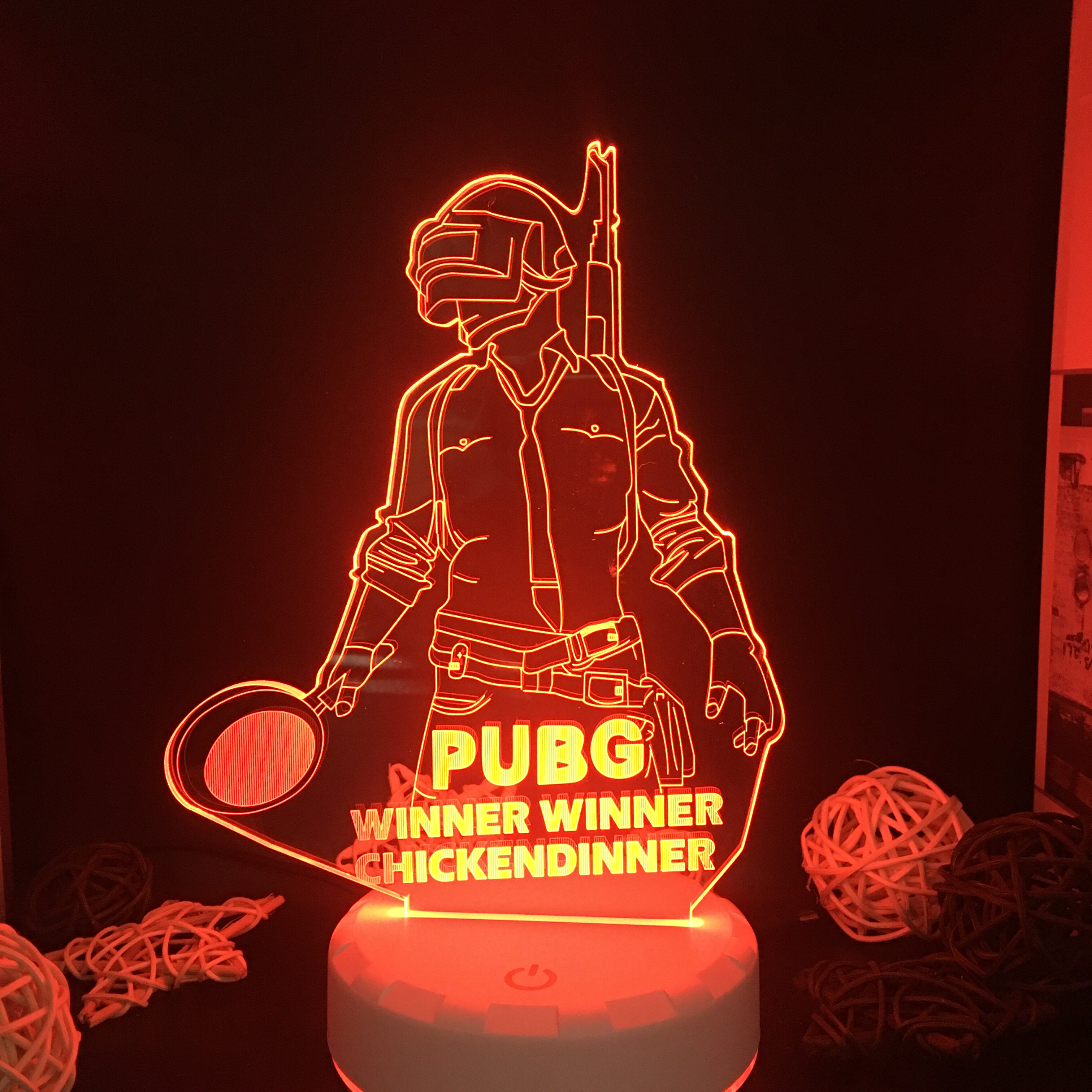 和平精英游戏手办3d小夜灯充电送男朋友生日礼物卧室摆件led台灯.