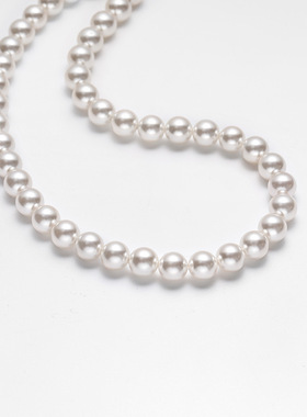 CHAOJISHI 正圆珍珠项链女法式轻奢小众高级感颈链送妈妈女友礼物