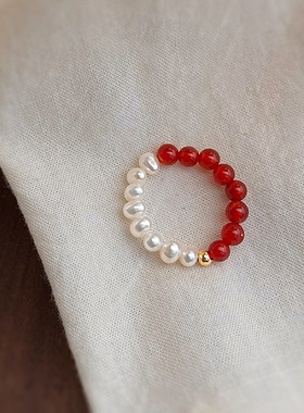 高品质强光淡水珍珠戒指