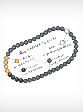 手工逸述黑玛瑙蛋黄石男女手串