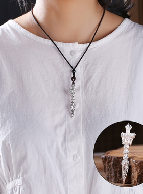 纯银三面普巴降魔杵尼泊尔工艺