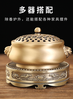 合金莲花佛像花瓶圆形底座室内