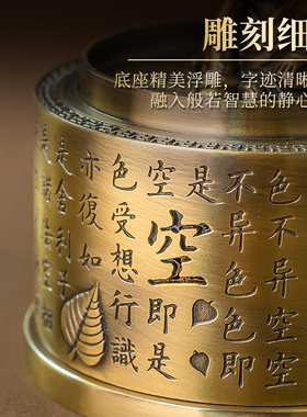 心经立式沙弥香炉家用盘香倒流香