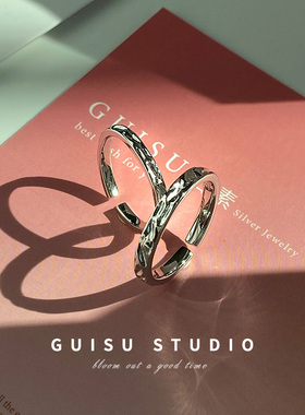 归素糖纸999足银情侣对戒