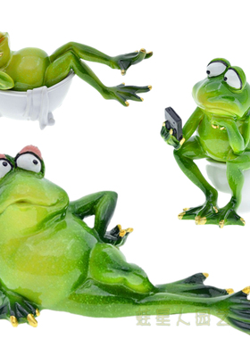 可爱青蛙美女洗澡浴室柜小摆件卫生间装饰品遮丑减压马桶蛙男创意