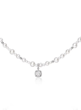 马思纯同款何方HEFANG气泡方糖项链轻奢气泡星云锁骨链轻奢配饰