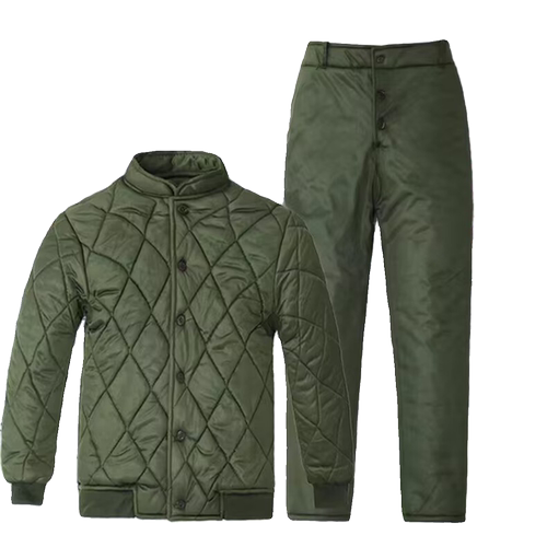 劳保棉袄工地工作服男秋冬夹克棉服干活加厚防寒服外套棉裤套装 - 图3