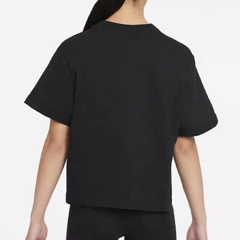 佳佳奥莱耐克女孩短款纯棉短袖T恤宽松版oversize小标刺绣DH5750,淘宝优惠券,粉丝福利购,淘宝优惠卷