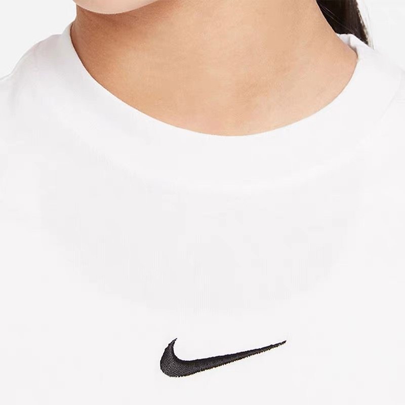 佳佳奥莱耐克女孩短款纯棉短袖T恤宽松版oversize小标刺绣DH5750,淘宝优惠券,粉丝福利购,淘宝优惠卷