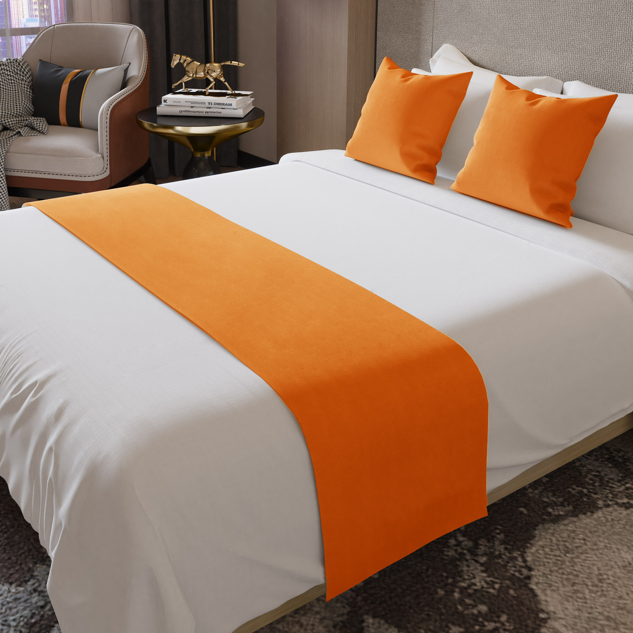 床尾巾酒店专用床旗宾馆名宿抱枕家用床盖床尾垫搭巾床上用品铺巾,淘宝优惠券,粉丝福利购,淘宝优惠卷