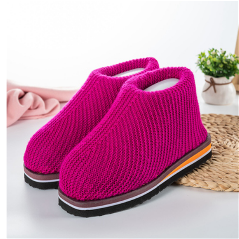 针织毛线棉鞋女居家男二棉保暖手工编织成品农村加绒加厚冬季,淘宝优惠券,粉丝福利购,淘宝优惠卷