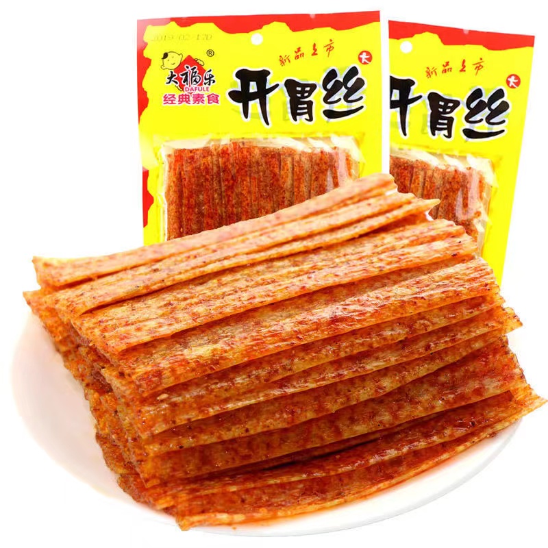 大福乐开胃丝辣条丝辣片72g*10包素食面筋香辣片怀旧零食大礼包 - 图3