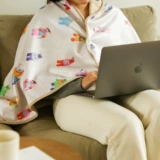 Мультяшное демисезонное утепленное одеяло, накидка