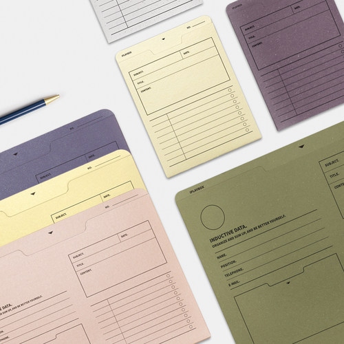 iplaybox复古环保纸质办公A4文件夹档案袋便签信封袋发票据资料袋 - 图1