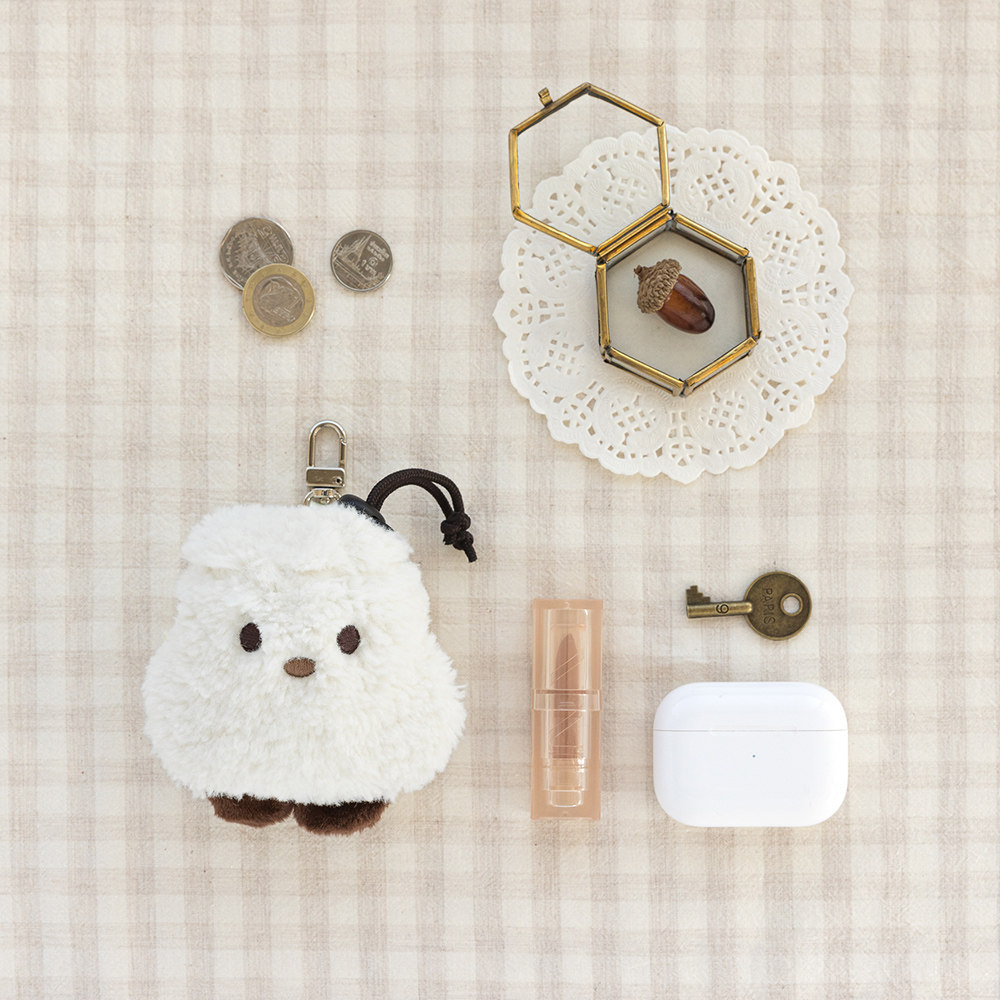 韩国livework可爱治愈系毛绒小鸡苹果AirPods1/2/3/4华为无线蓝牙耳机包抽绳束口小收纳包挂件口红唇膏零钱包,淘宝优惠券,粉丝福利购,淘宝优惠卷