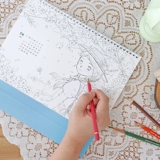 Корейская иллюстрация индиго Anne 2025 Двусторонняя раскраска A4 Большой настольный календарь План.