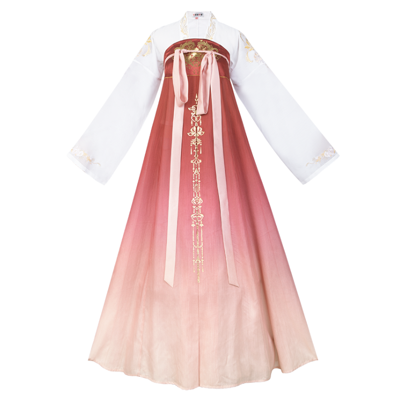 重回汉唐旗舰店重回汉唐x剑网3联名嬿婉同心原创正品汉服女织金齐胸襦裙婚服夏季3