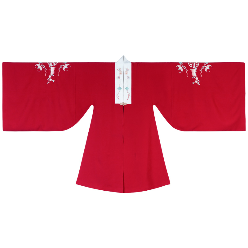 重回汉唐旗舰店重回汉唐汉服女四季平安传统红色明制披风中国风日常款秋冬季外套3