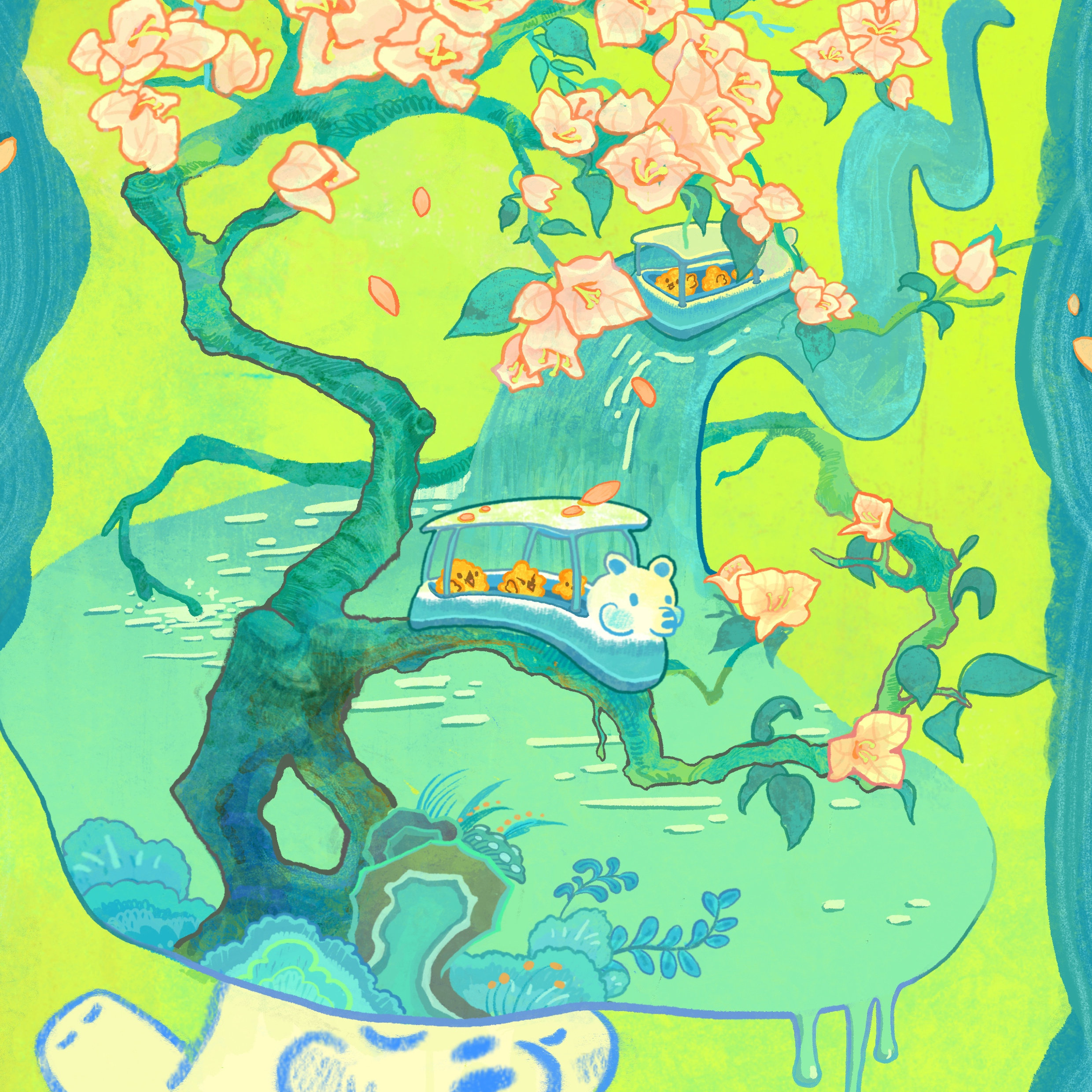 春日梦境 kanozqw原创插画周边吧唧明信片,淘宝优惠券,粉丝福利购,淘宝优惠卷