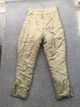 Old armored trooper cotton pants cotton pants anti-cold winter cotton cloth lining pants long pants high waist Jun green