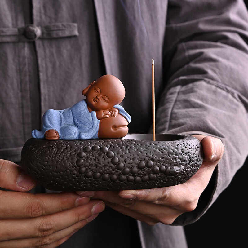 香炉茶道紫砂线香底座香插摆件禅意家用室内托盘立式香薰炉檀香,淘宝优惠券,粉丝福利购,淘宝优惠卷