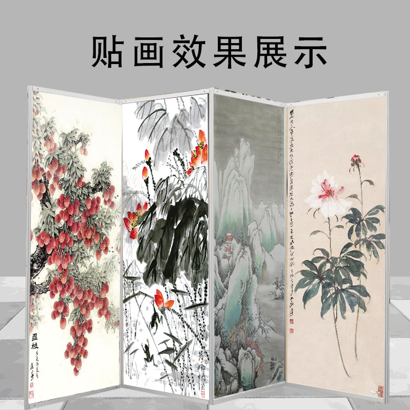 移动书画展板摄影美术作品展示架画展展厅屏风可折叠八棱柱展展架 - 图0