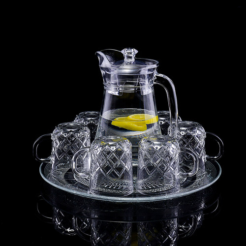 6只装玻璃杯家用冷水壶套装欧式耐热泡茶水杯茶杯果汁杯啤酒 - 图2