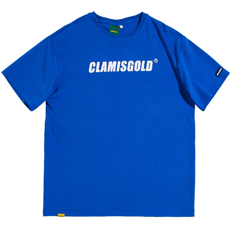 tee 恤 t 字母印花圆领短袖体恤宽松男女街头 logo 潮牌 Clamisgold19ss tee 恤 t 字母印花圆领短袖体恤宽松男女街头 logo 潮牌 Clamisgold19ss