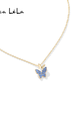 独特蓝色蝴蝶手链女轻奢小众精致