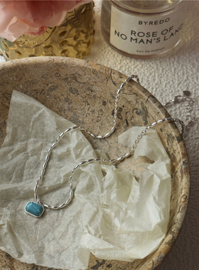 925纯银项圈天然松石项链