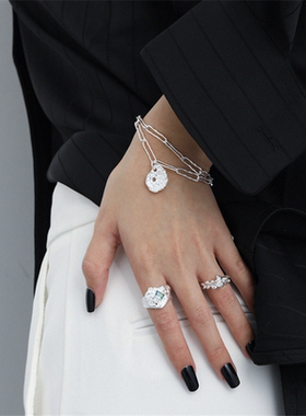 安小柏◆韩国小众极简双层银手链